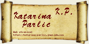 Katarina Parlić vizit kartica